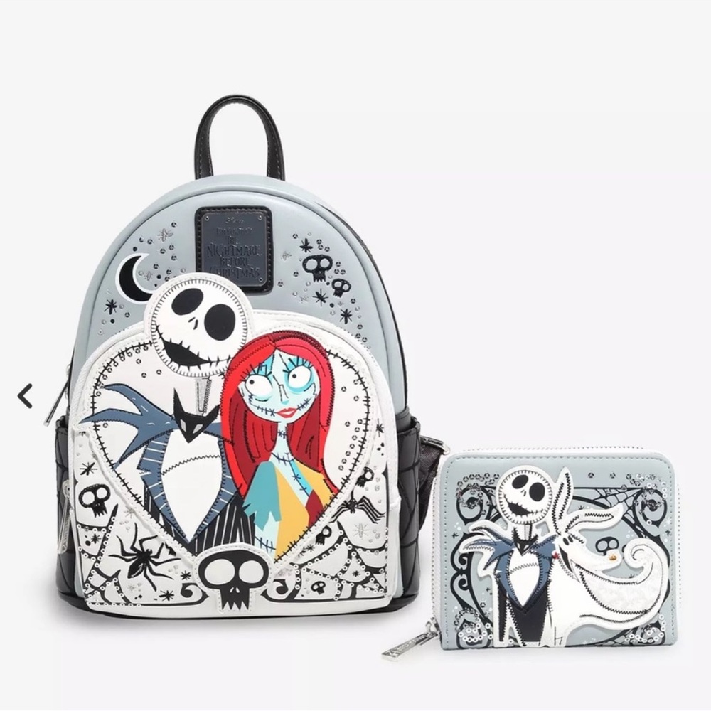 Loungefly Disney The Nightmare Before Christmas Jack & Zero Sequin Set